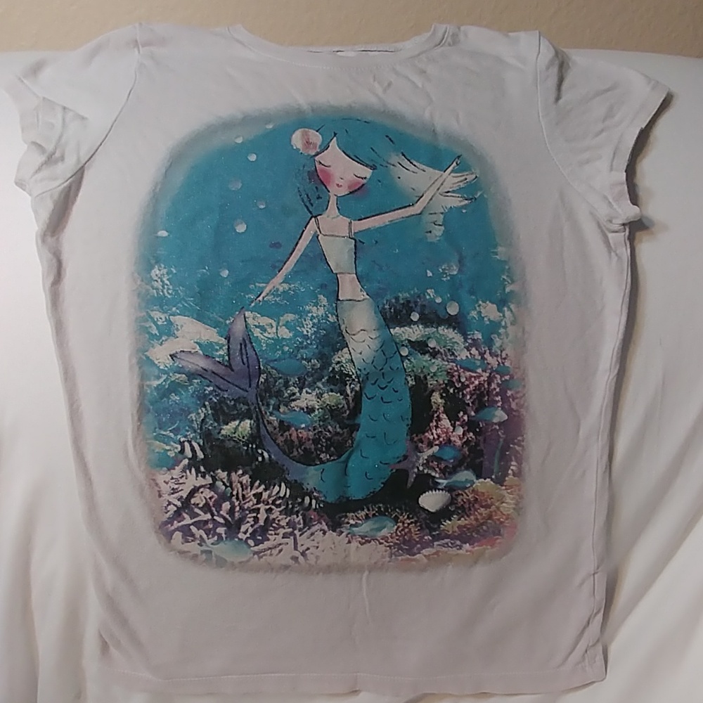 Childrens Place Mermaid Tee L 10/12